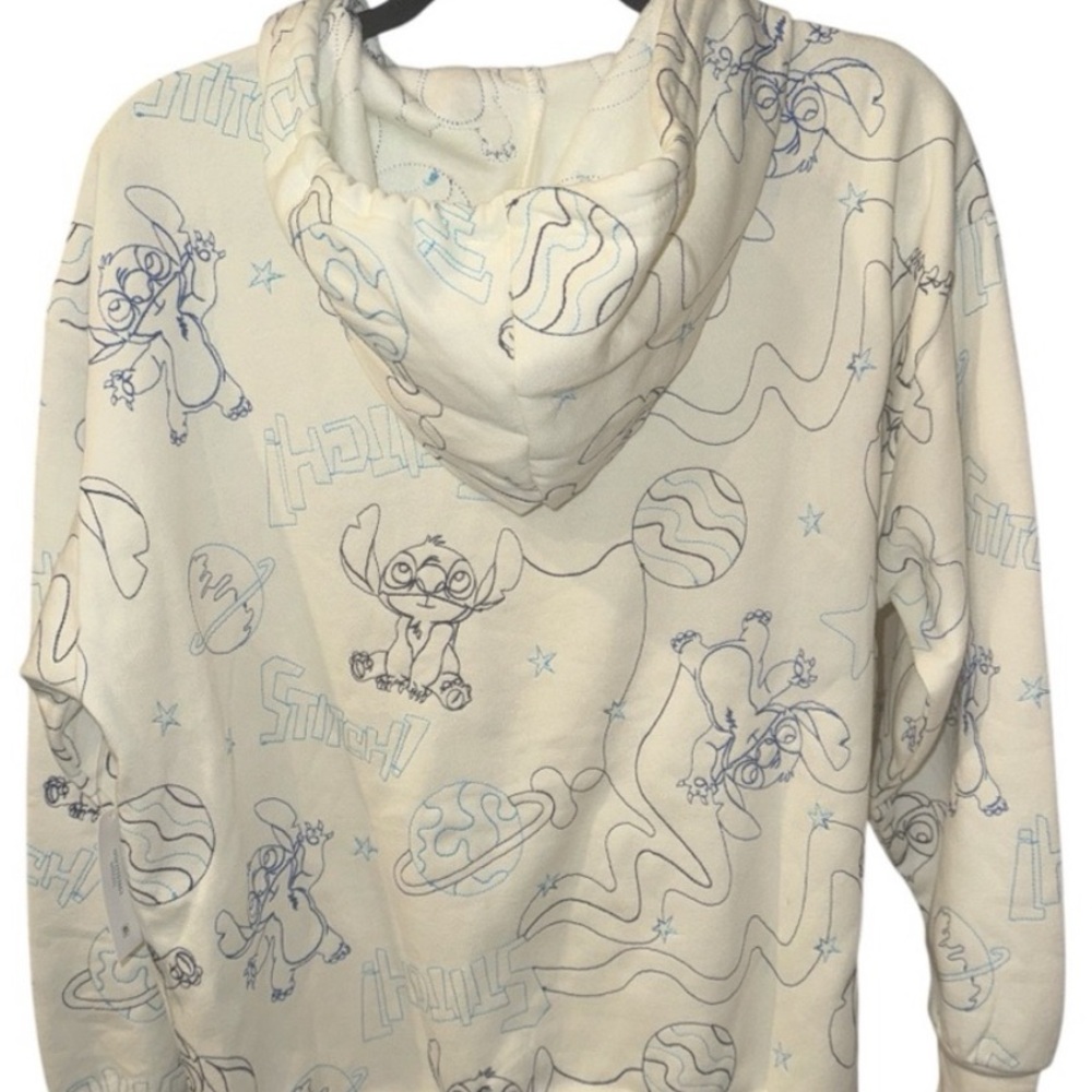 Disney Cream Jacket with Blue Stitch Embroidered Design - Picture 2 of 3
